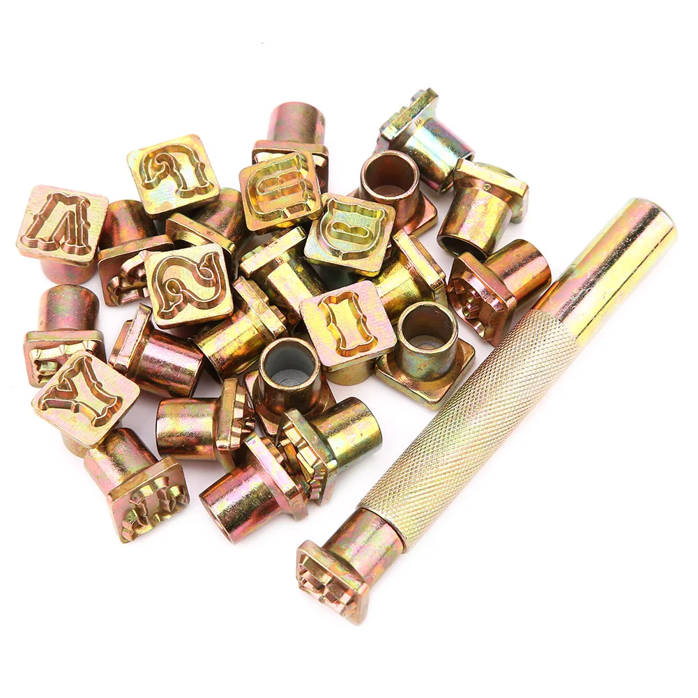 Letter Punch Simple Direct Punch High Quality Metal Material Stamp Punch Including 26 Letters Avoid Punch Stamp Loss for Craft