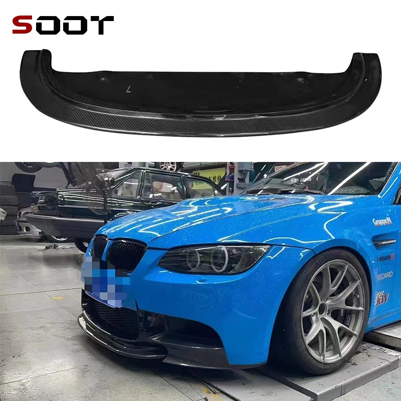 

For BMW M3 E92 E93 Carbon Fiber Front lip Car Front Bumper Diverter Spoiler Diffuser Front lip chin Car Auto Parts