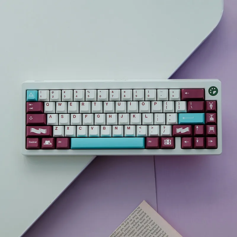 1 Set GMK Yuru Keycaps PBT Dye Subbed Key Caps Cherry Profile Keycap For Keychron Q1 Q2 K2 65% 75% Anne GH60 GK64 Poker