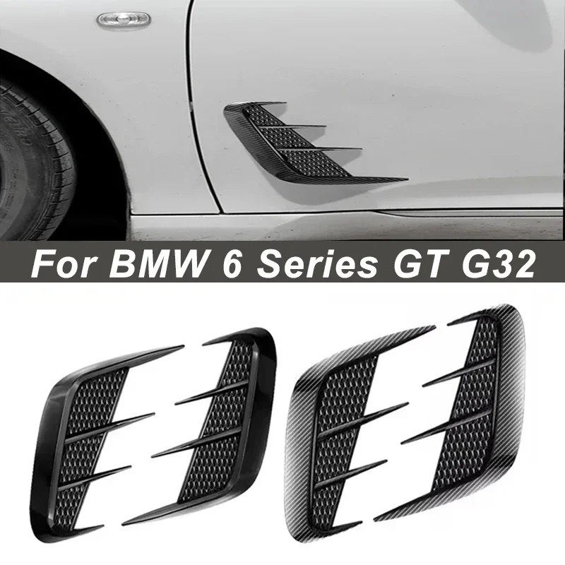 Shark Gills Side Fender Sticker Simulation Air Intake Trim For BMW 6 Series GT G32 Body Accessories