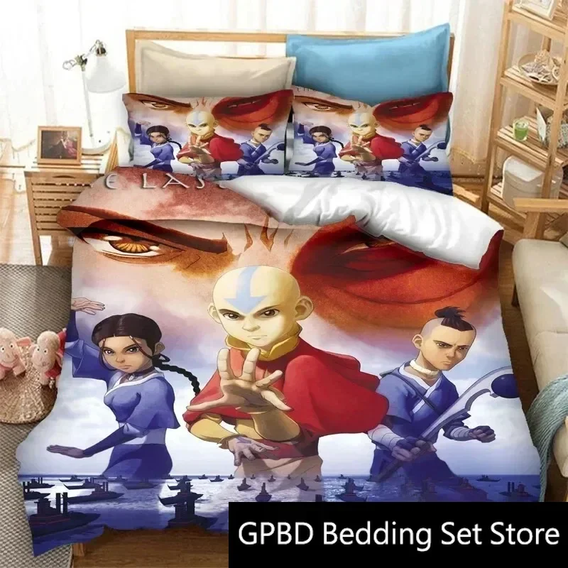 

3D Print Avatar The Last Airbender Comfortable Duvet Quilt Cover Pillowcase Bedding Set Children Bedroom Decoration Home Textile
