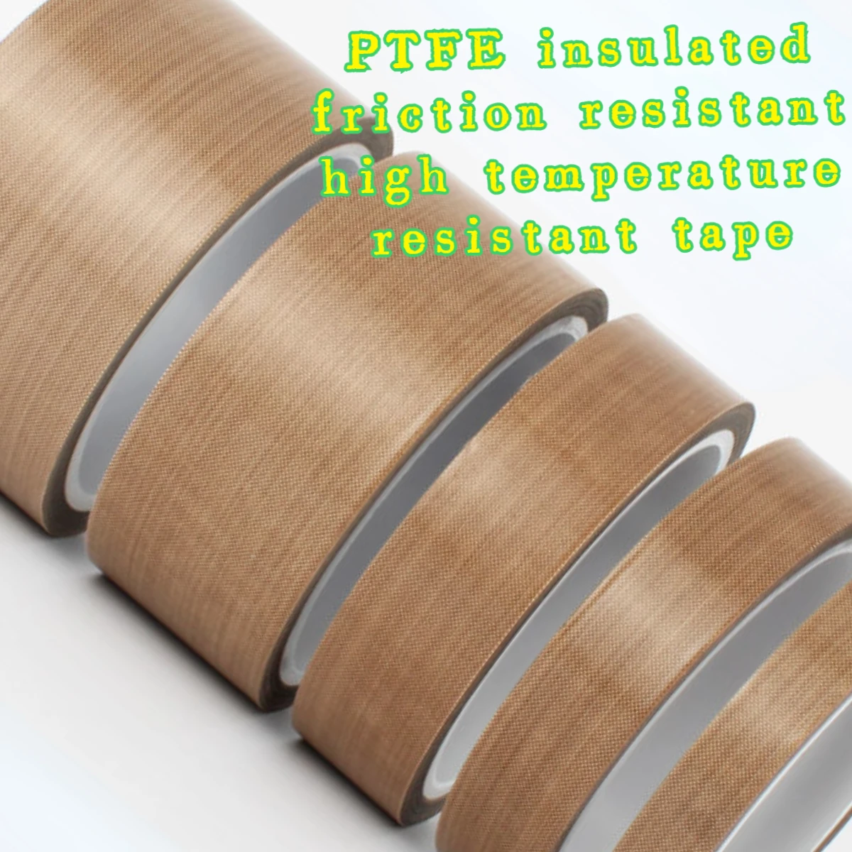 PTFE Insulation Friction Resistance High Temperature Special Tape, Multi-Width Selection Q, 0.13mm-0.18mm-0.25mm Thickness,290℃