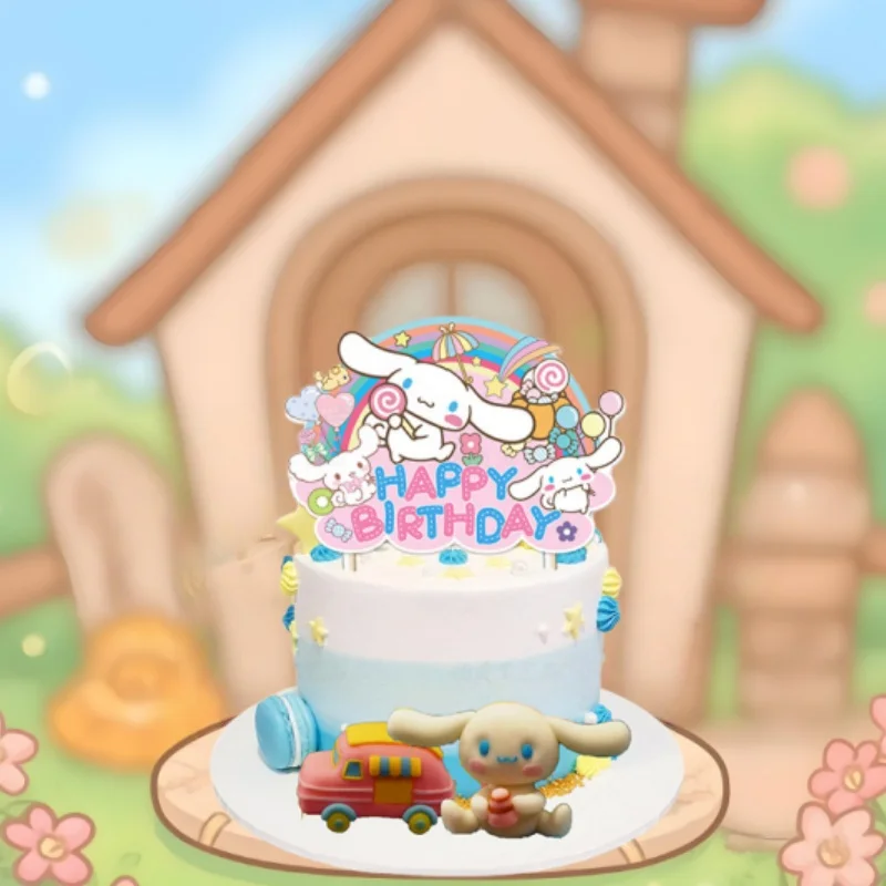 

13 шт., топперы для торта Cinnamoroll, украшения для дня рождения, свадьбы, вечеринки, персонажи Sanrio, кексы, топперы, тематические праздничные принадлежности для вечеринок