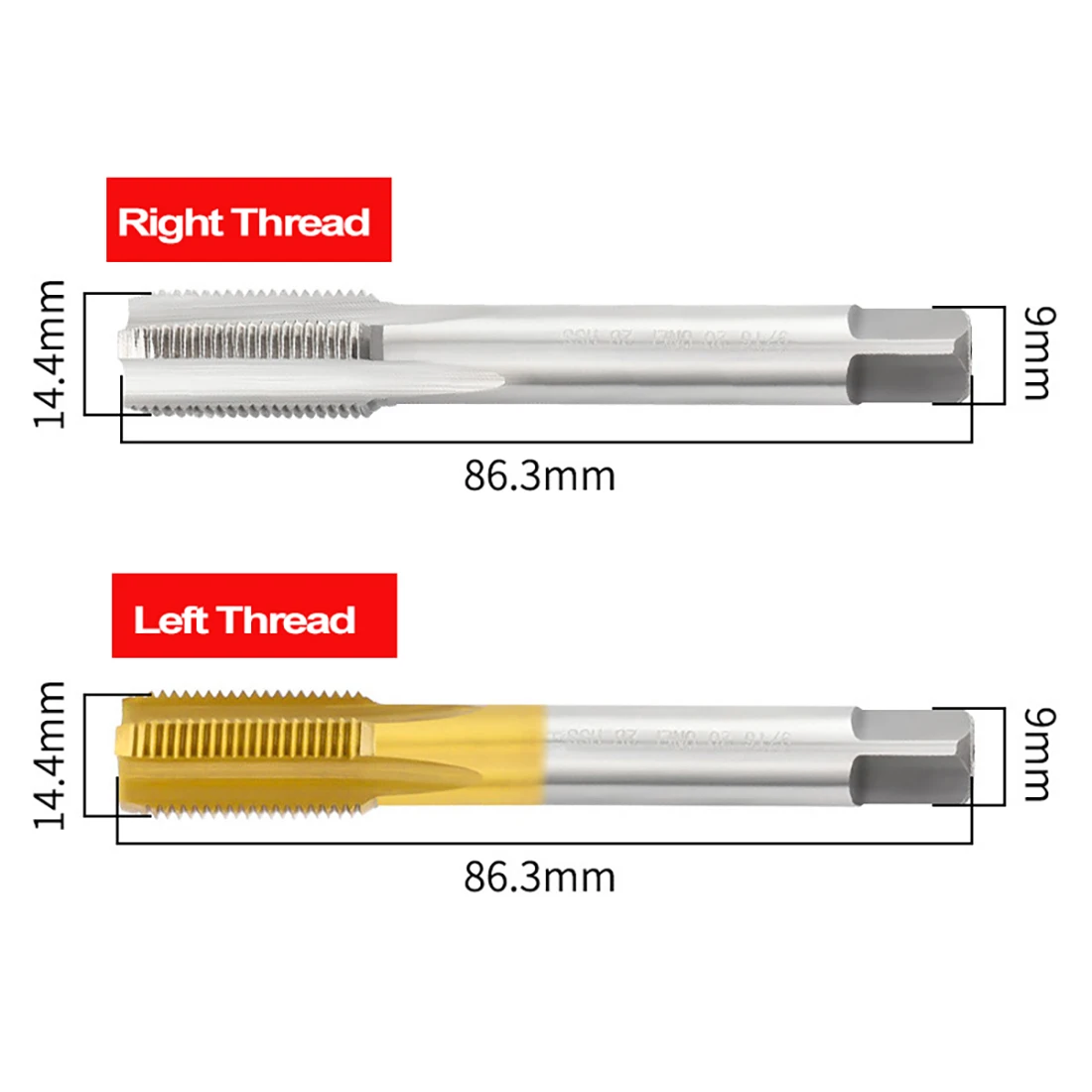 Pedal Thread Tap Bike Right Left Crank Thread Tap For 9/16 Inch Pedal Thread Repair Tool