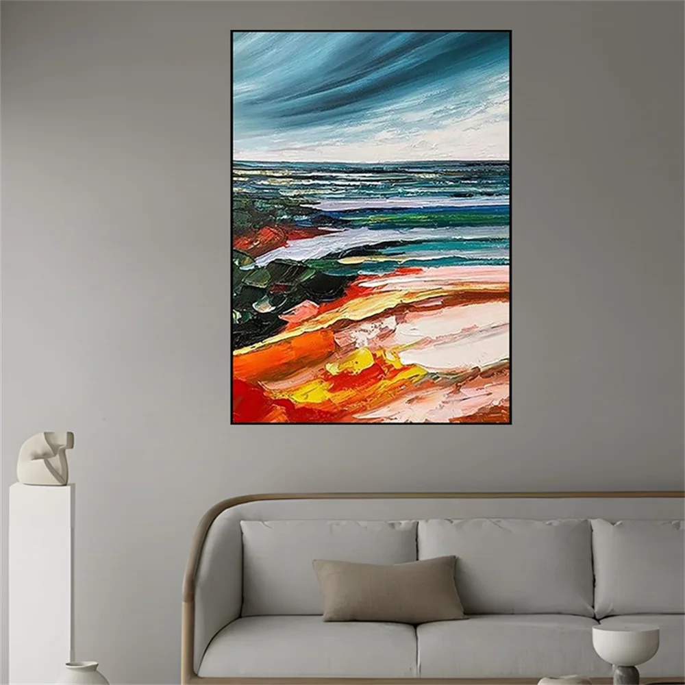 

100% Handmade Water Color Elephant Canvas Poster Abstract Animals Wall Art Oil Paintings Indoor Sofa Pictures Decor Living Room