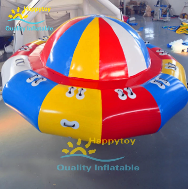 Sea Inflatable Flying Disco Boat,Inflatable Rocking Water Floating Saturn Towable