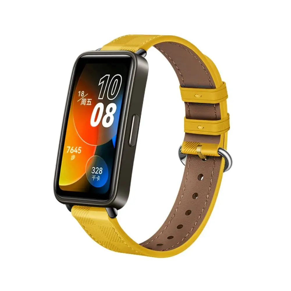 Новый кожаный ремешок для часов из искусственной кожи, аксессуары для браслетов, ремешок для часов с пряжкой, мягкий браслет для умных часов Huawei Band 8,