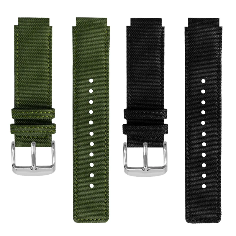 Nylon Canvas Waterproof Watch Band for Casio Watch 5577 MWA-100H MWD-100H GST-B300 Silicone Strap 20mm Black Khaki Wristband