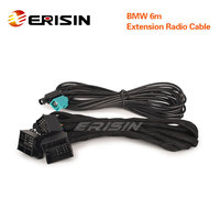 Erisin BM6M Universal 6M Long Radio & Power Extension Wiring Harness For BMW 3er 5er X5 M3 M5 E46 E38 E39 E53 Car Stereos Units