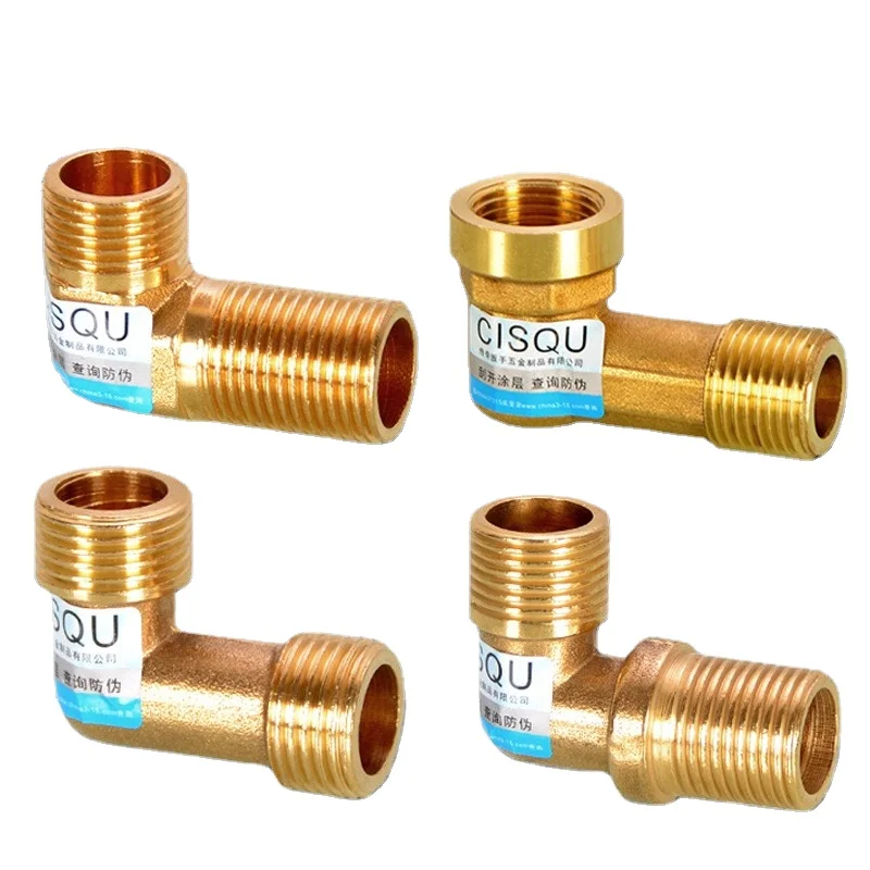 

1PCS 1/2 Female x Male Thread 90 Deg Brass Elbow Pipe Connector Lengthen Coupler Adapter For Fuel Water Heater Plumbing Fittings