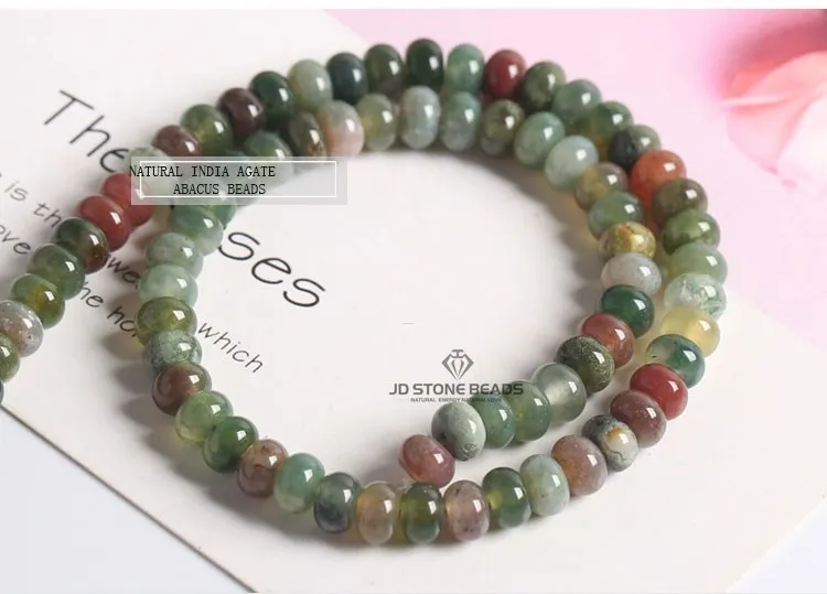 8x5mm Naturstein Gelbes Tigerauge Rosa Quarz Flache Abakusperle Lose Zwischenperle für Schmuckherstellung DIY Halskette Armband – Detail 13