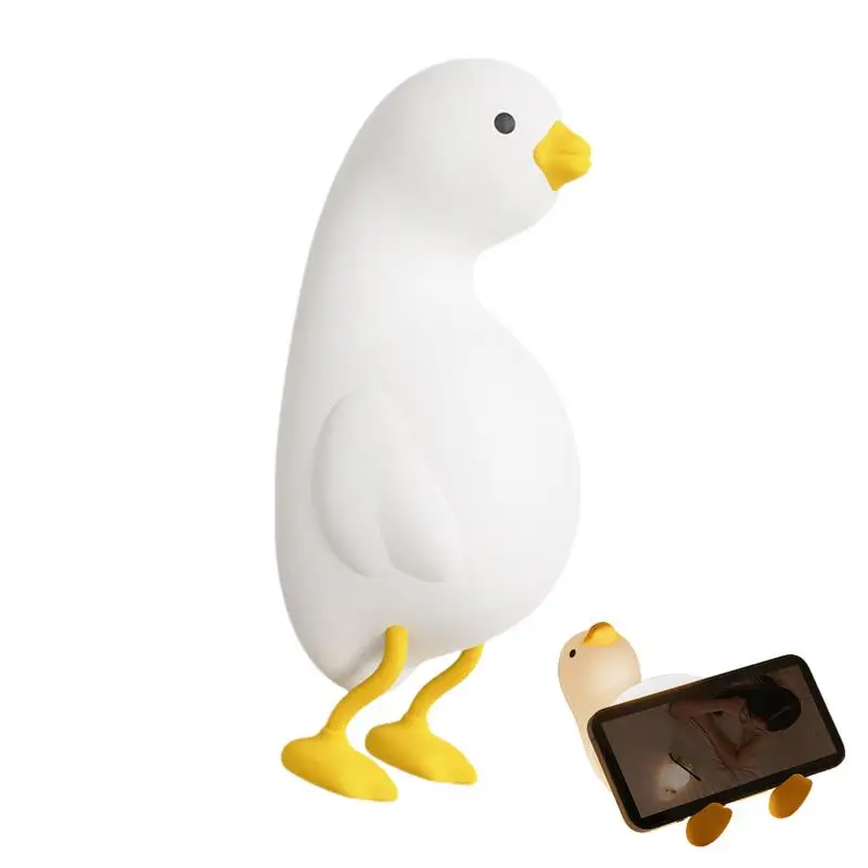 

Cute Duck Light Lamp Recording Silicone Bedside Lamp USB Charging Voice Interaction Touch-Sensitive Dimming Nursery Light