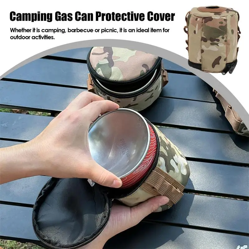 Camping Canister Pouch Tank Sleeve Protective Cover Cylinder Case Air Tank Protector Anti-Fall Storage Organizer Canister Pouch