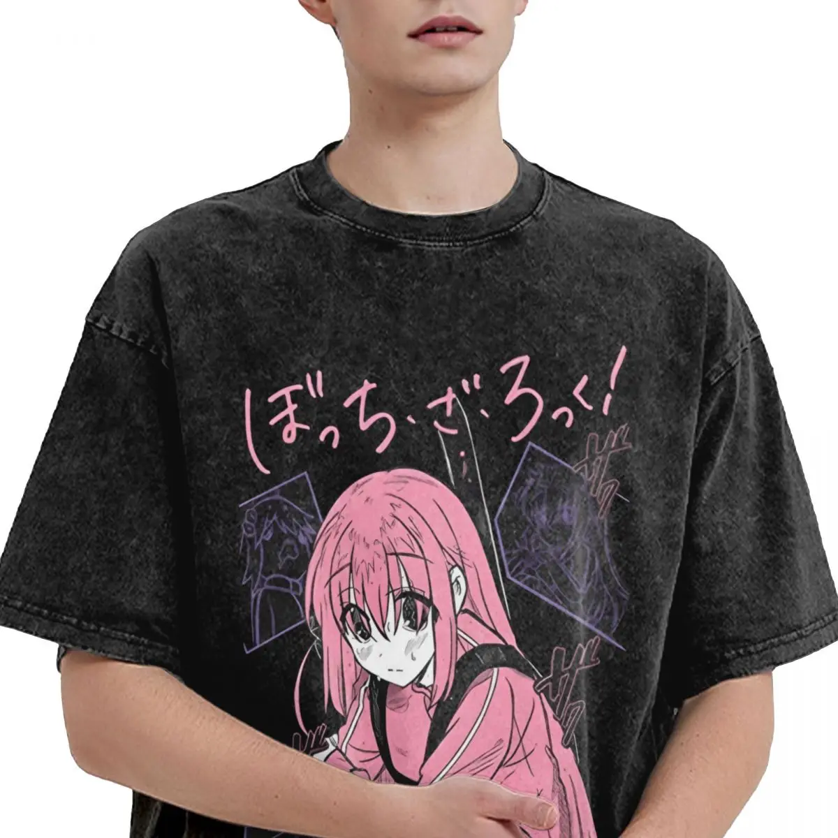 Men's Power Anime Acid Vintage Makima Tเสื้อPochita Denjiเสื้อผ้าชายหาดStreetwearเสื้อยืดCrewneck Cool Teeเสื้อราคาถูก