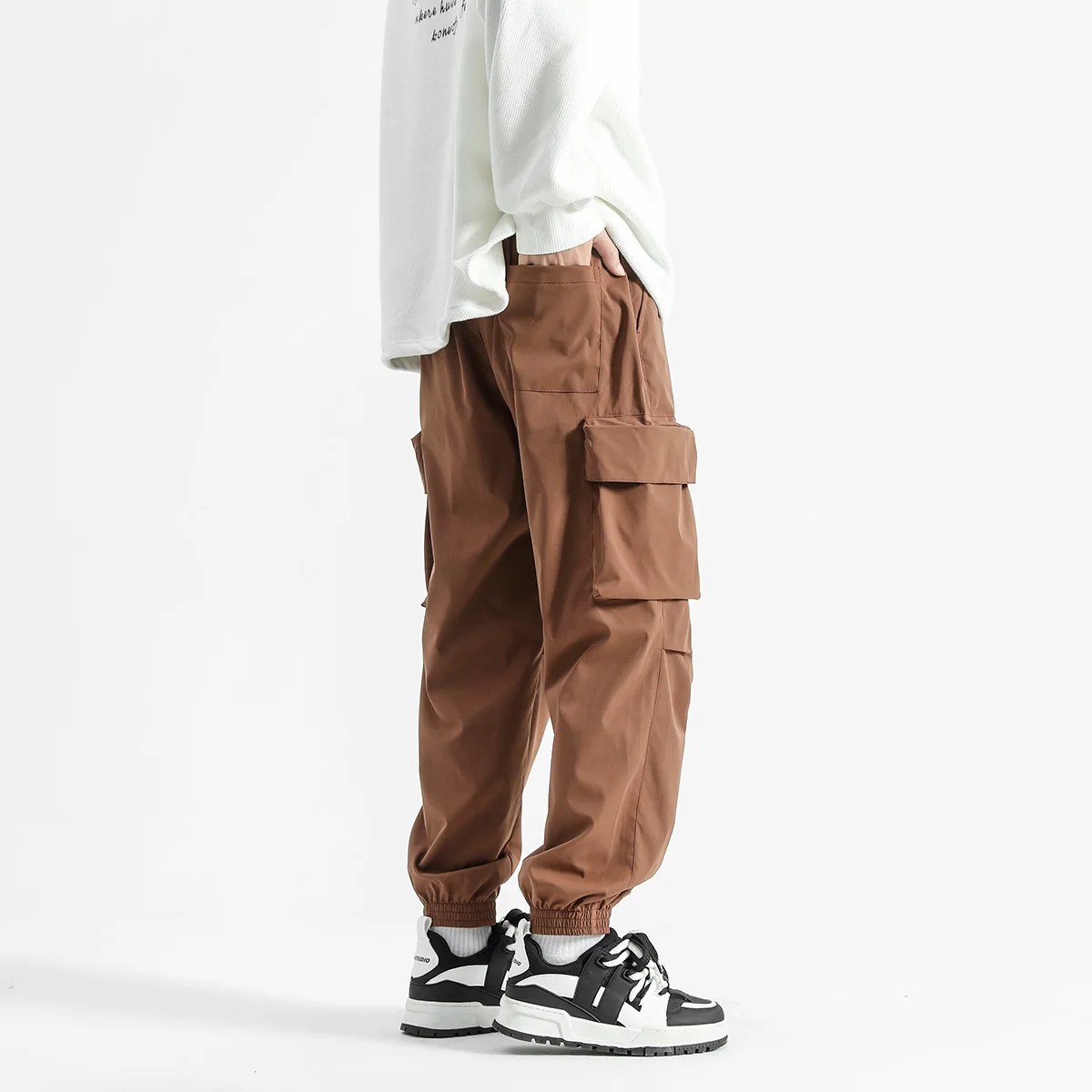 LAPPSTER Y2k Streetwear pantaloni Cargo larghi tuta nera pantaloni da jogging moda coreana pantaloni tattici per uomo pantaloni impilati Harajuku