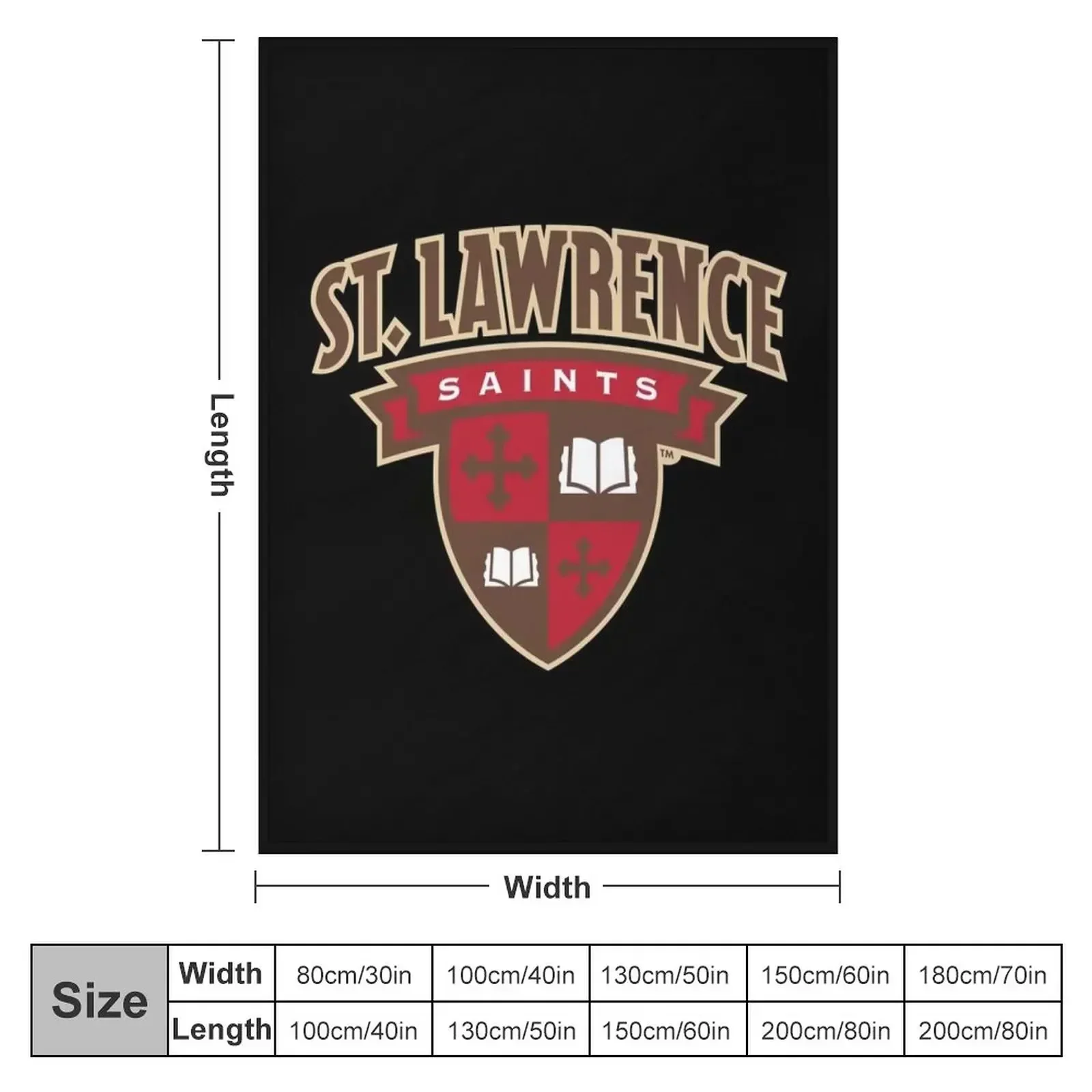 St. Lawrence saints Throw Blanket couch cozy soft plush fuzzy picnic outdoor blanket