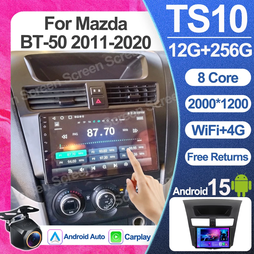 

Android 16 For Mazda Bt-50 2011-2020 Multimedia Video Player Stereo Head Unit Bluetooth Android Auto Touch Screen Car Radio Rds