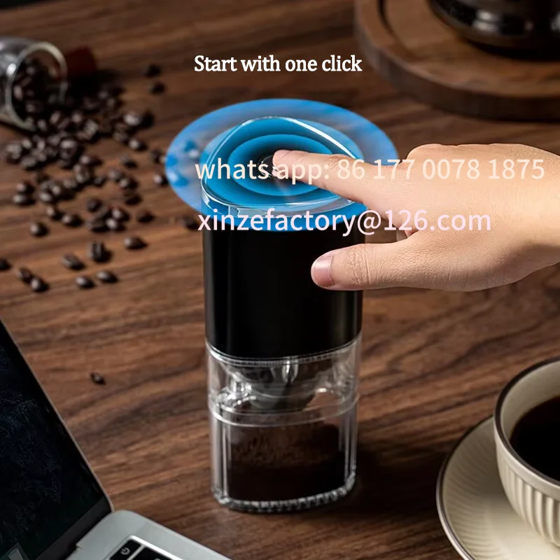 

Настраиваемая бытовая электрическая кофемолка для кофейных зерен, многоуровневая регулировка, быстрая шлифовка, без остатков, защита от ожогов