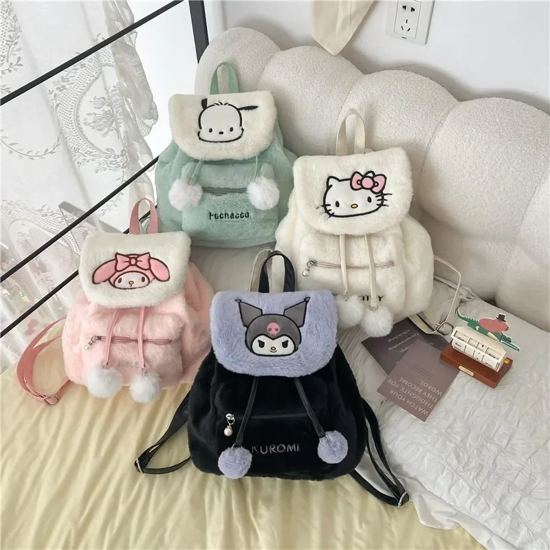 Рюкзак hello kitty большой емкости на шнурке, новый рюкзак kuromi, милый школьный рюкзак, школьная дорожная сумка, подарок на день рождения для студентов