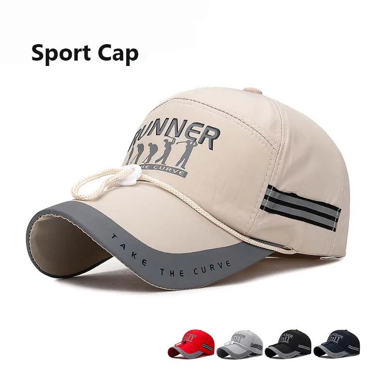 Casquette de sport réglable et respirante pour hommes et femmes, casquette de Baseball à bord étendu, protection solaire, mode garçon, chapeau à rabat