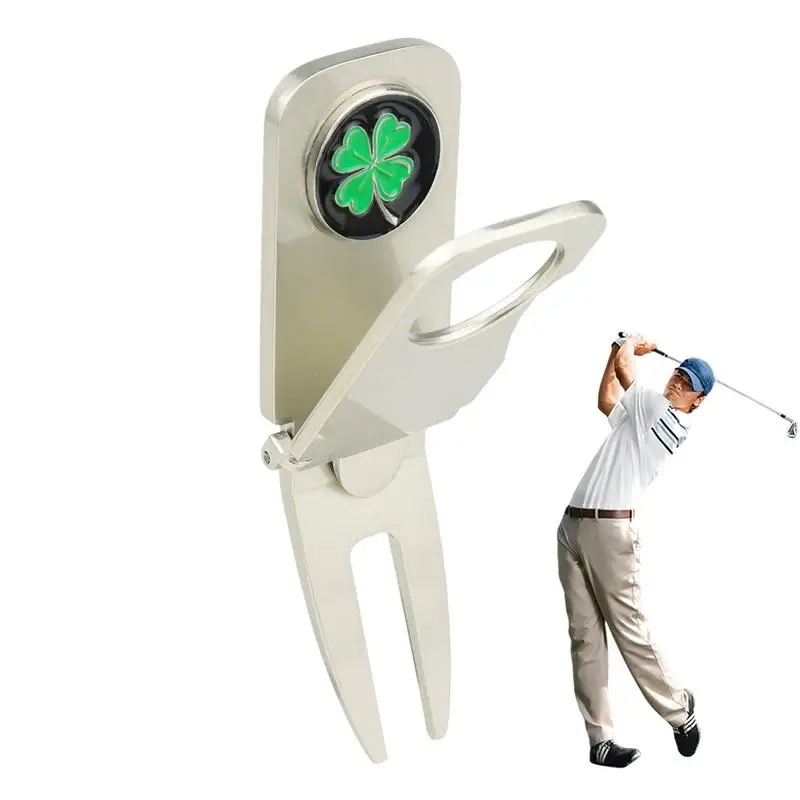 Golf Divot Repair Tool With Golf Ball Marker Golf Accessories For Men Women Golf Cigar Holder