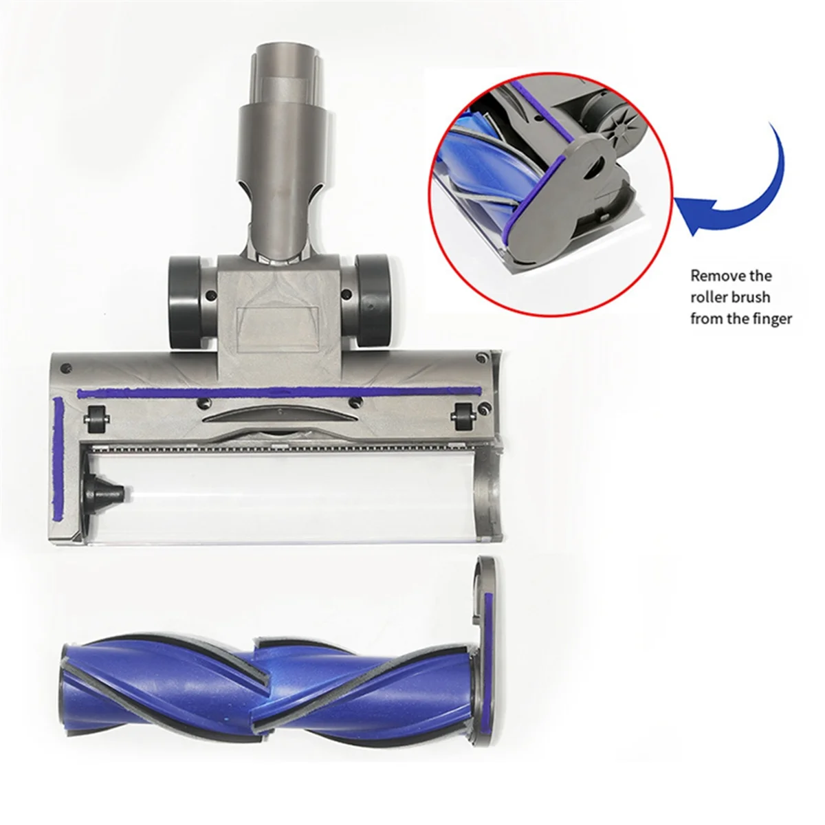 Para dyson v7 v8 v10 v11 v15 aspirador de pó cabeça de limpeza de acionamento direto com faróis led verdes acessório de escova de turbina-a19g