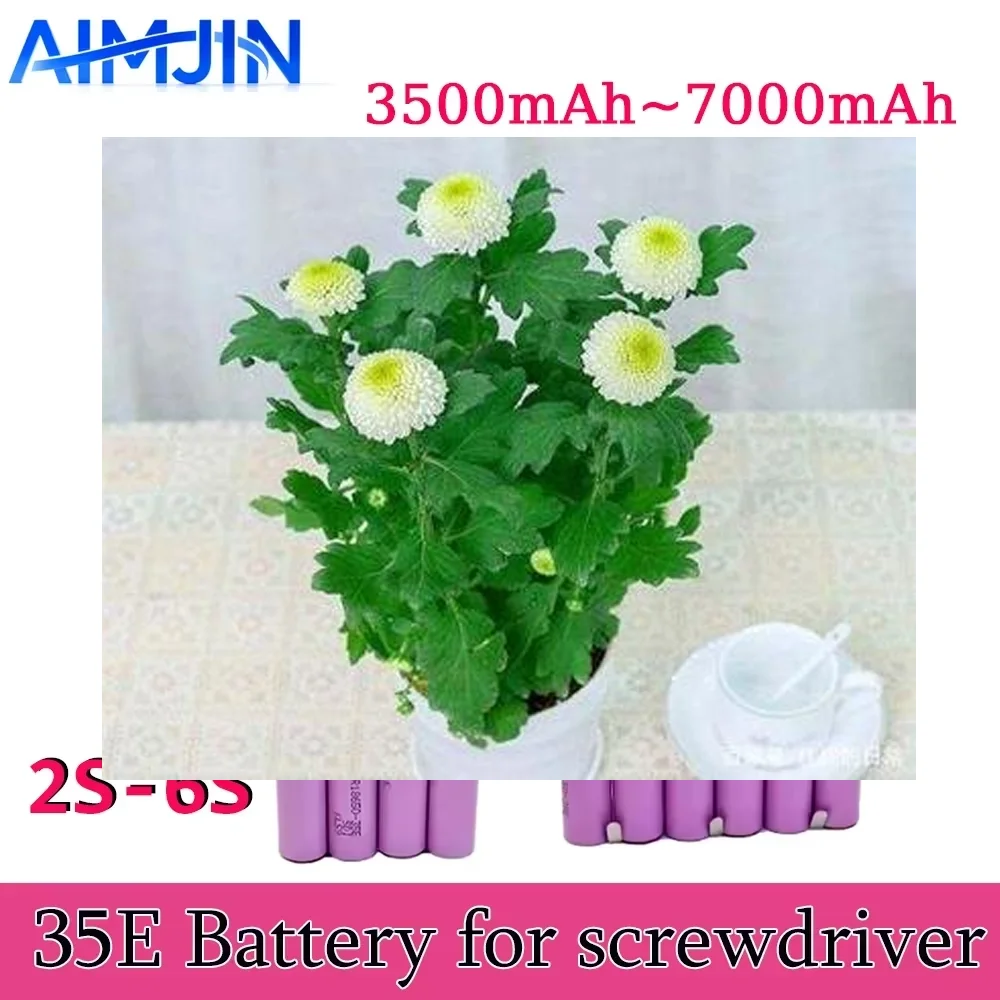 

Customized 3S 4S 5S 6S 7.4V 12.6V 14.8V 18V 25.2V 18650 35E battery pack 3500mAh for screwdriver electric drill cell