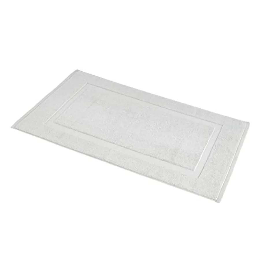 

Banded Bathroom Bath Rug Mat, 100% Cotton