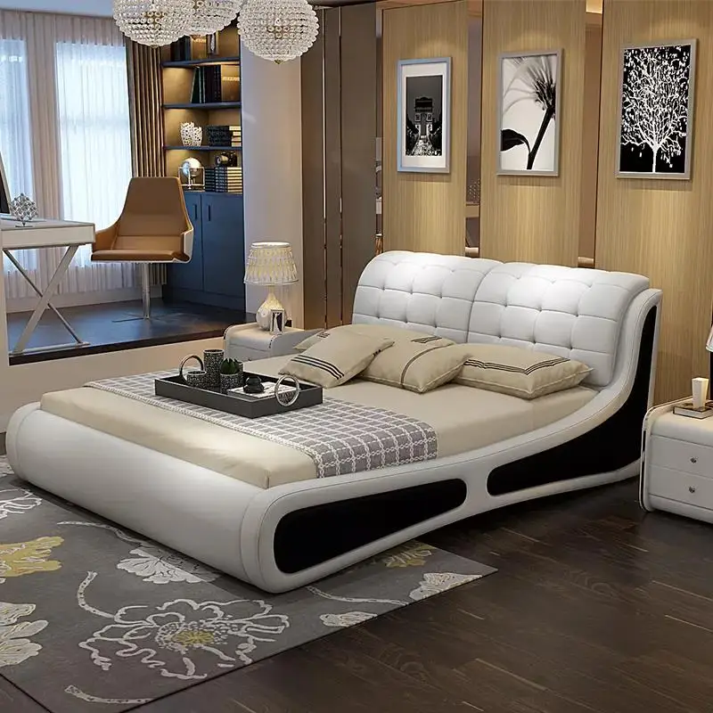 Modern living room furniture multi-function storage 2.0m double king bed bedroom combined bed frame