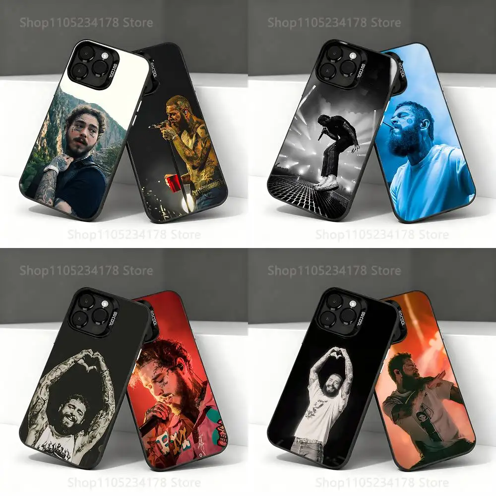 

Singer P-Post M-Malones Phone Case For iPhone 17,16,15,14,13,12,11,Pro,Max,Plus,E,Air,Mini Black IMD Cover