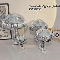 Funghi da discoteca Decorazione per camera da letto Fungo a specchio Decorazione per matrimoni Decorazioni per feste Decorazioni per la casa con funghi riflettenti retrò