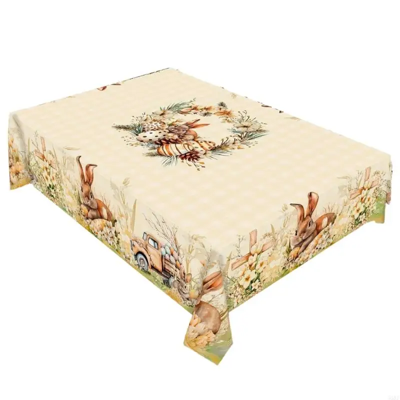 Easters Festival Velvets Tablecloth for Holiday Decorations for Family Gatherings and Celebration 55KF