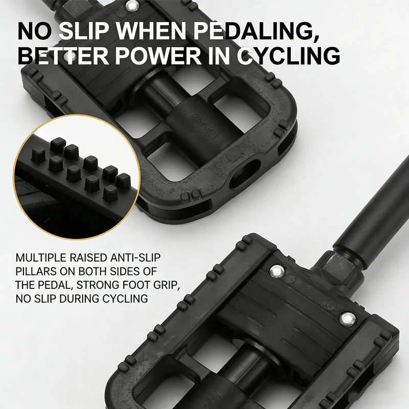 Universal Bicycle Pedals Mountain Bikes Folding Bikes High-Strength Non-Slip Bike Foot Pegs Durable Lightweight Rear Footrests