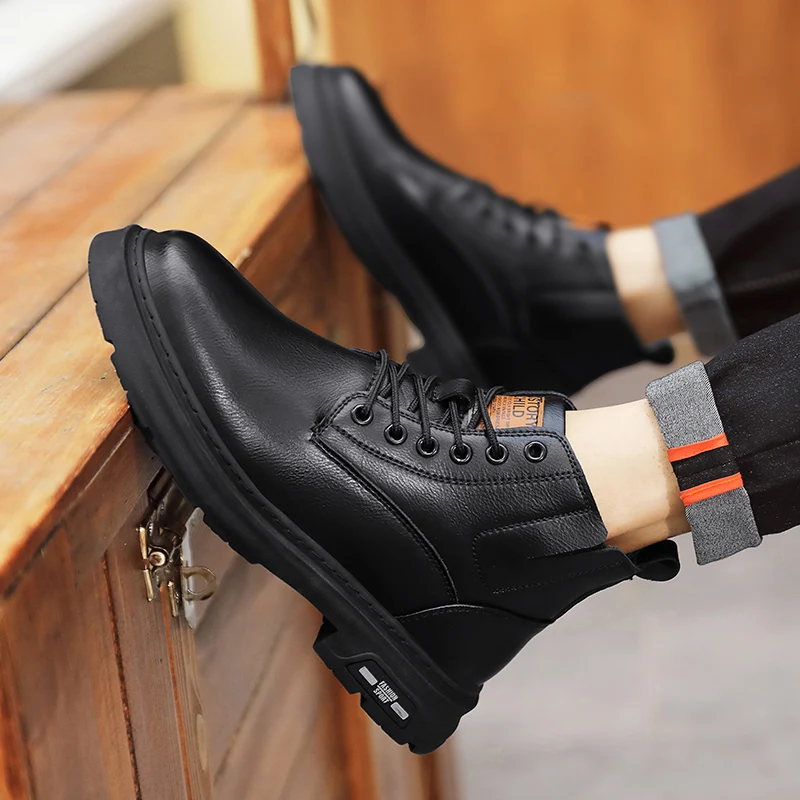 

Winter Men's Boots Trendy Men's Shoes British Cargo Boots Outdoor Plus Size Versatile Casual Shoes man shoes ankle boots