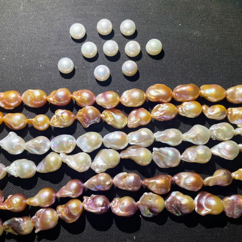 

3A Strong Luster Natural Freshwater Baroque Pearl Strand Irregular Loose Beads for Make Jewelry DIY Bracelet Necklace Accessory