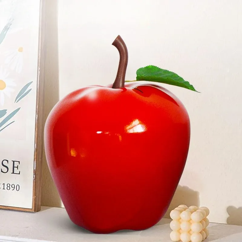 Creative Fruit Piggy Bank Red Apple Stainless Steel Coin Money Boxes Living Room Entrance Ornament Монетниця Копилка Для Купюр