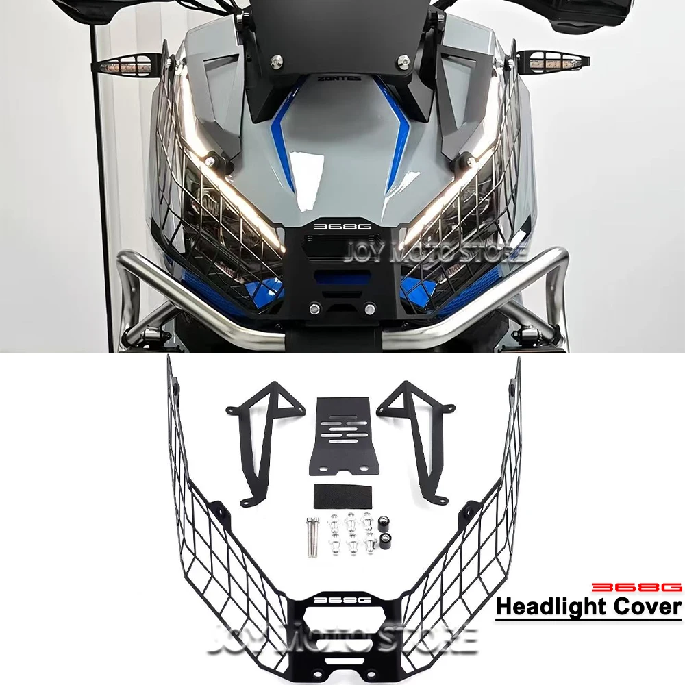 

For Zontes 368G 368g Motorcycle Accessories CNC Headlight Guard Cover Protector