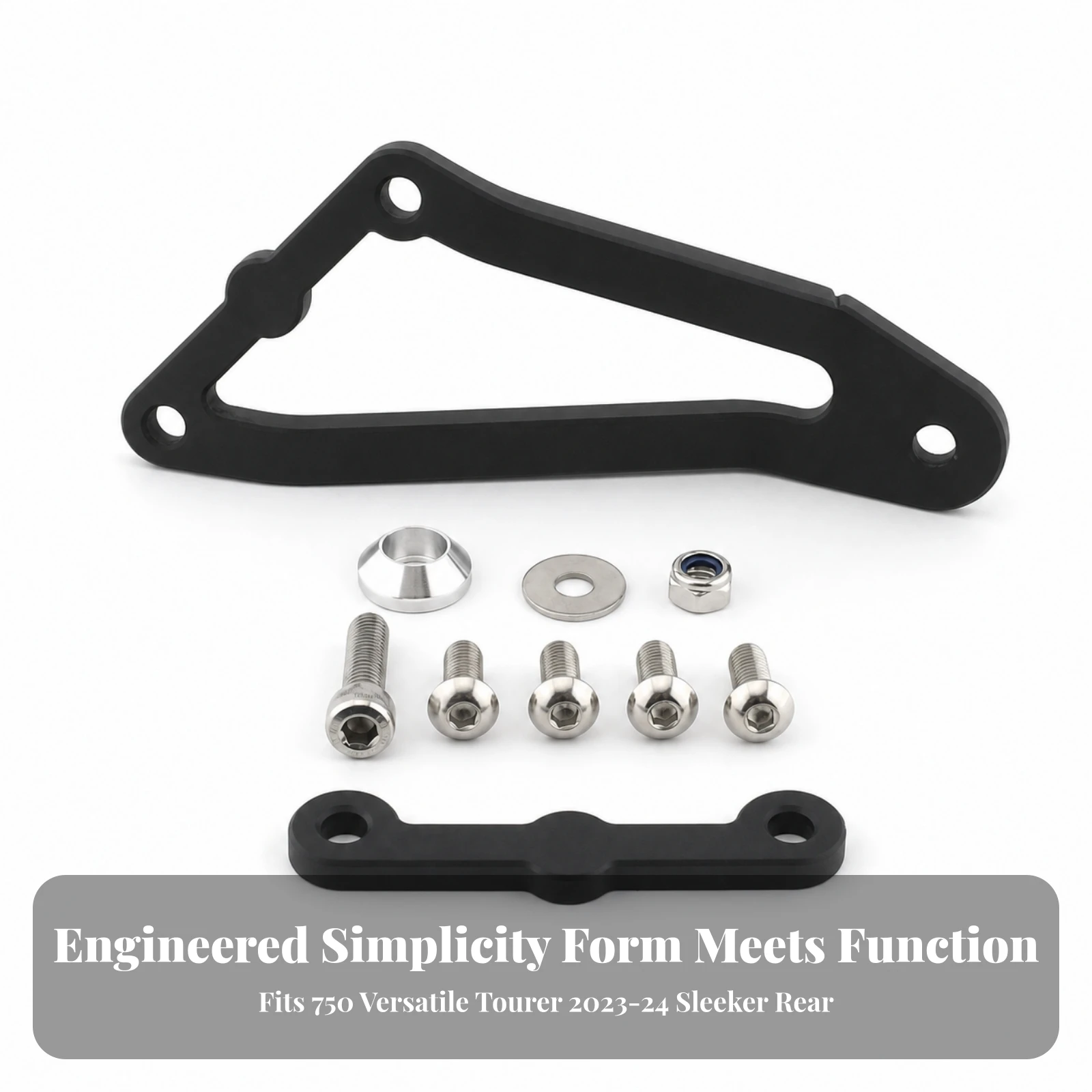 Exhaust Hanger Bracket Sturdy Exhaust Bracket with Mounting Hardware Matte Black OEM Replacement for Motorcycle Riders