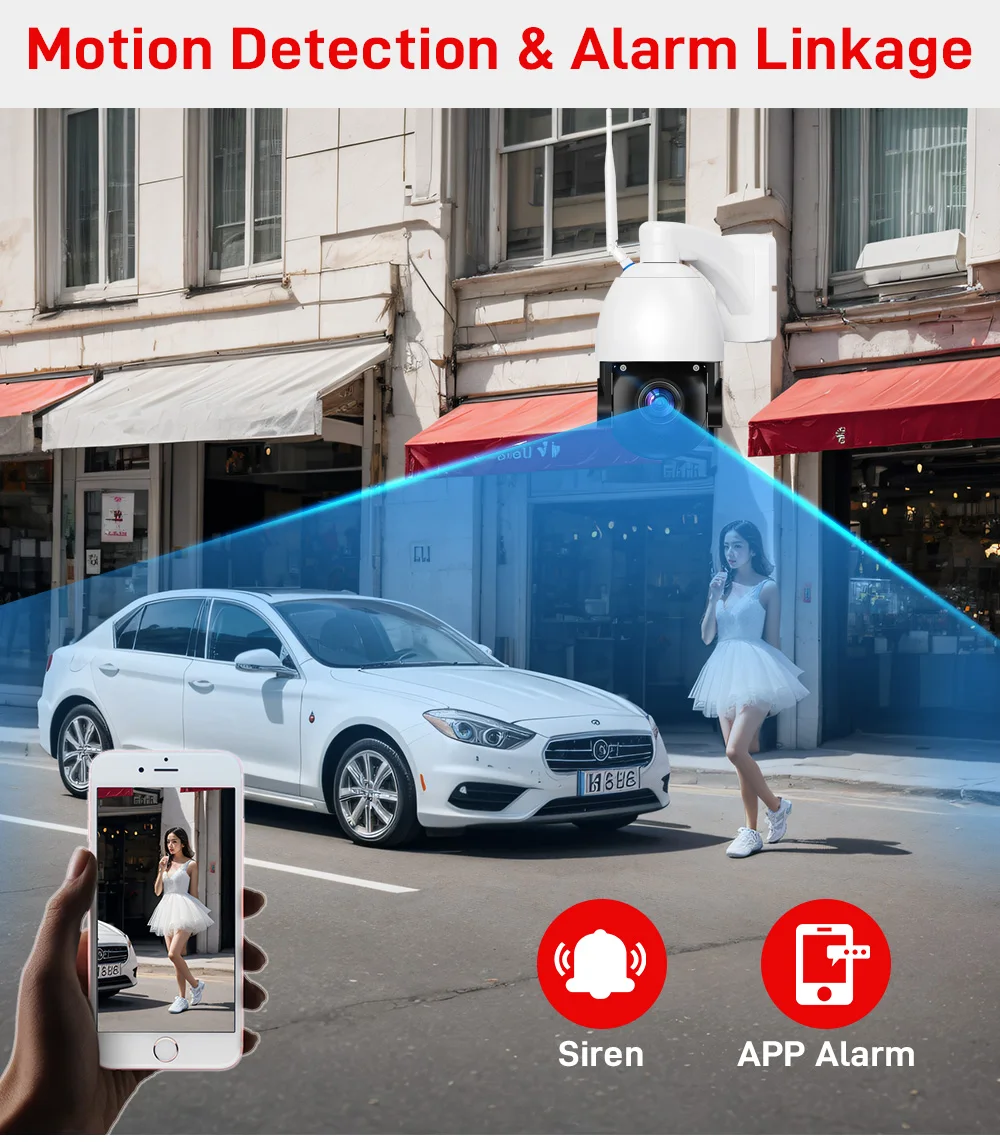 ICSEE 50X زووم بصري 4G 8MP CCTV AI كشف الإنسان الأشعة تحت الحمراء للرؤية الليلية في الهواء الطلق الأمن PTZ مقاوم للماء IP الأمن كاميرا ذكية #3