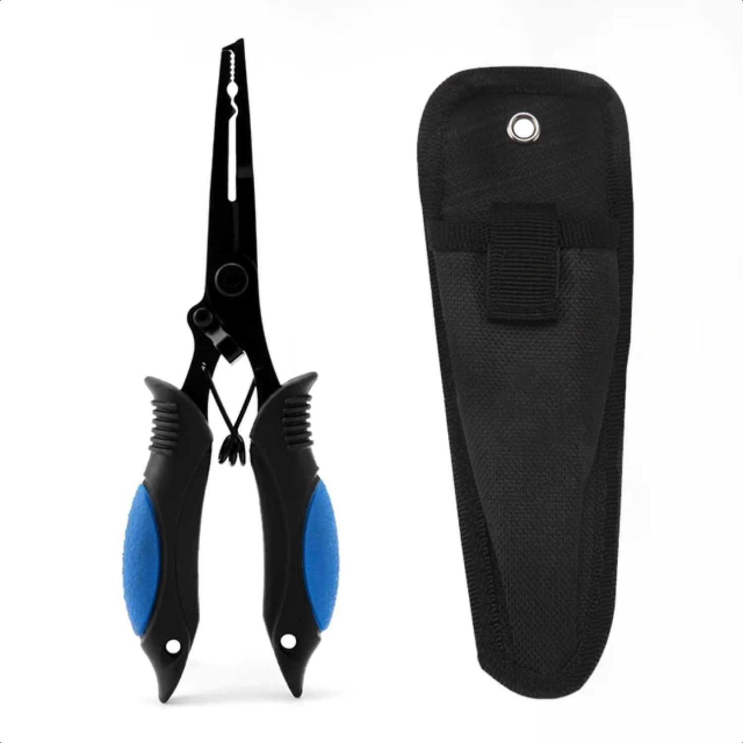 ملقط الصيد هوك مزيل الفولاذ المقاوم للصدأ الأنف الطويل ملقط الصيد مضفر متشعب حلقة ملقط المحمولة الصيد متعددة الوظائف