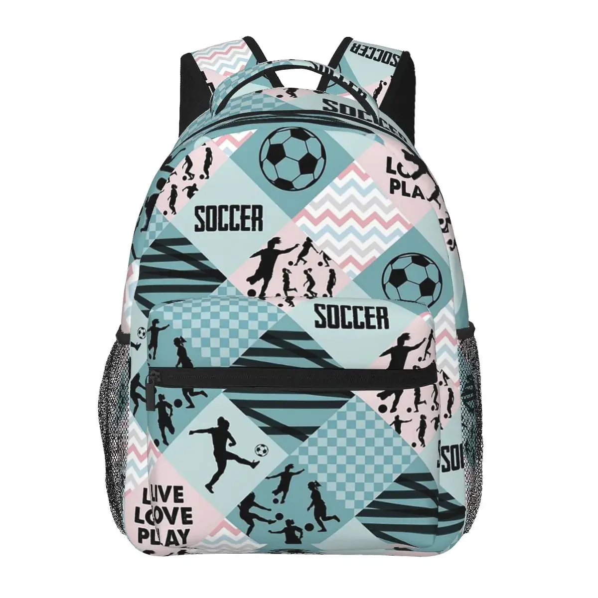 SOCCER PATTERN CROSS Backpacks Boys Girls Bookbag Children School Bags Cartoon Travel Rucksack Shoulder Bag Large Capacity