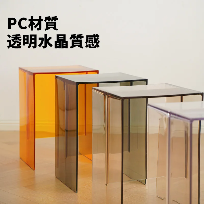 Shoe changing stool Modern simple small apartment sofa Transparent edge and corner