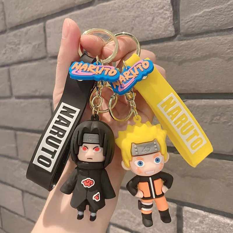 

Narutos Anime Keychain Hatake Kakashi Uzumaki Narutos Keyring Cartoon Uchiha Sasuke Pendant Keychains Children Toys Cute Gifts