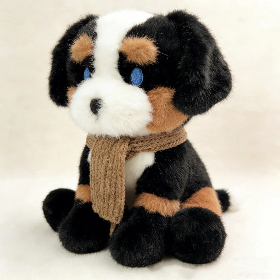 

Bernese Mountain Dog scarf Plushie Stuffed Wild Animals Lifelike Doll Home Decor Toys Simulated Dog Doll Kids Birthday Xmas Gift