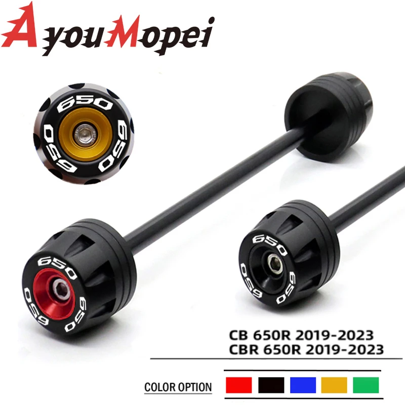 

For HONDA CB650R CBR650R Motorcycle Front Wheel Fork Slider CB CBR 650R 2019-23 Wheel Axle Fork Crash Slider Wheel Hub Protector