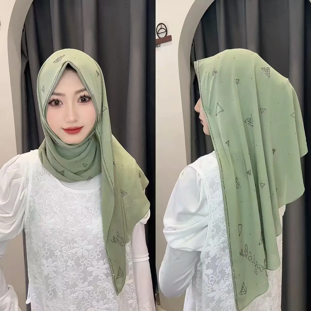 

Hijab Muslim Women Shawl Headscarf Luxury Tassels Chiffon Scarf Malaysia Kufi Islam Summer Thin Turban 05433