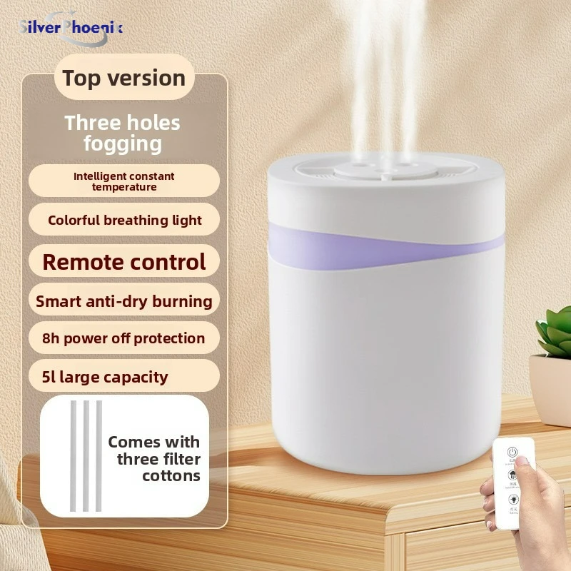 Humidifier For Bedroom Desktop USB Air Humidifier With Colorful Night Light Purification Spray Hydrating Home appliance