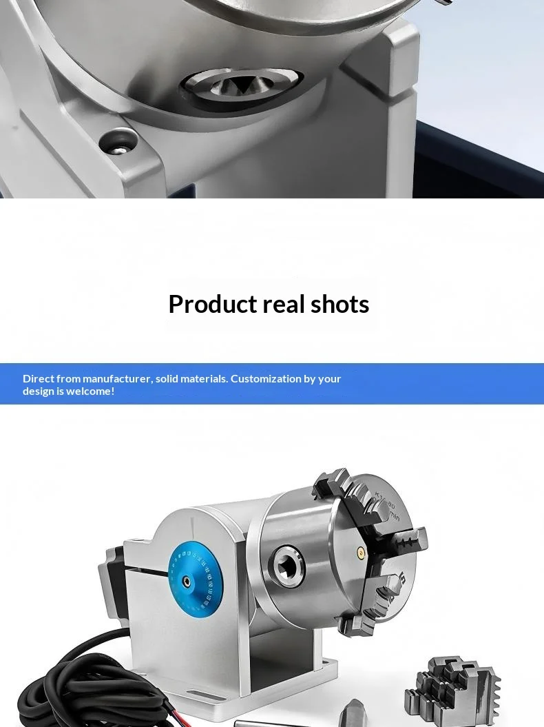 Cyclmotion D80 D100 Rotary Marking Fixture / Rotary Table (for Marking, TIG Welding Positioner, and Laser Welding)