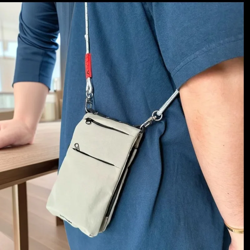 Men Slim Fit Crossbody Phone Bag Foldable Waist Pack for Travel Casual Daily Use