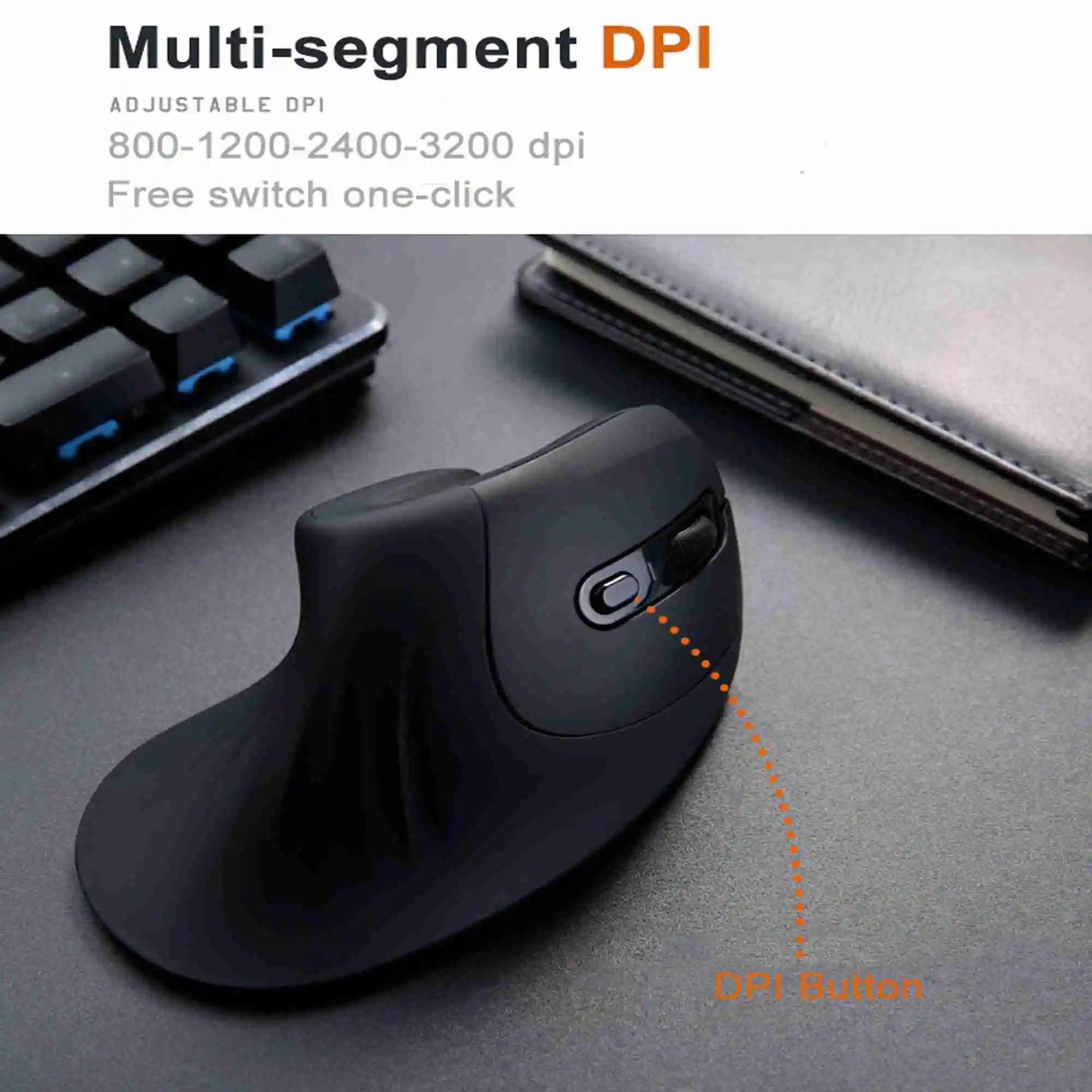 CHYI Vertical Wireless Mouse USB 2.4G Optical Gaming Mice Comfortable Ergonomic Wrist-care Charging Mause Wired Mouse For Laptop - Image 5